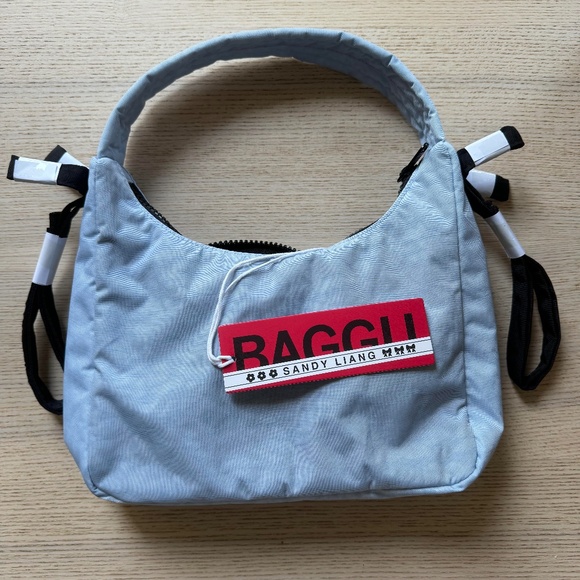 BAGGU X Sandy Liang Mini Bow Bag In POWDER BLUE NWT